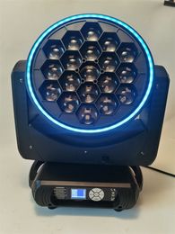 1pcs zoom moving head lights led pixel control 19x40 rgbw 4in1 led single control moving head bee eye zoom wash beam light