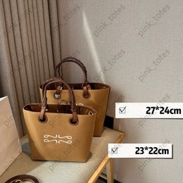 Womens Fashion Crochet Handle Bag Canvas Designer Handbag Stylish Shopping Bags Luxury Tote Classical Pattern Shopping Totes For Women 2023