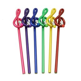 Pencils 40 Pcs Musical Note Pencil 2B Standard Round Pencil Stationery music Notes School Student Gift Prize Pencil Promotion Pencil 230314