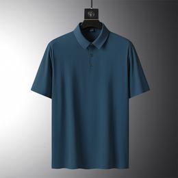 Men's Polos Big Size 8xl 7xl 6xl Summer Breathable Solid Polo Shirt Men Short Sleeve Sportswear Cooling Nylon Quick Dry Slim Fit Polo Shirts 230316