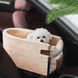 kennels pens Portable Cat Dog Bed Travel Central Control Car Safety Pet Seat Transport Protector For Small Chihuahua Teddy 230314