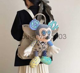 Designer Cute Cartoon Color Mouse Bag Messenger Handbag Mens Womans Lovers New Fashion New Large Capacity Casual Portable Canvas B2211050