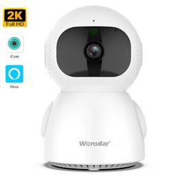 IP Cameras 2K HD IP Camera Indoor WIFI Wireless PTZ Camera Automatic Tracking Home Security Camera Two-way Audio Baby Monitor iCSee APP 230314