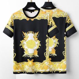 Designer Printed Shirts Mens Sport T shirt 2023 Summer Casual Loose O Neck Short Sleeve Cotton Fabric 2XL 3XL Asian Size Tees