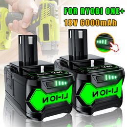 18V Li-ion batterie for Ryobi P108 P102 P103 P104 RB18L20 P109 replacement battery cordless drill 6000mAh 18-Volt Cordless Tool