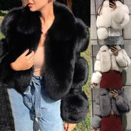 Women's Jackets Furry Sleeve Size Warm Jacket FauxLong Faux Outerwear Short Coat Women Flannel Pull Over Thick Small Zip