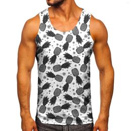 Men's Tank Tops Men Casual Spring Summer Sleeveless Printed O Neck Shirt Blouse Classic Fit Short