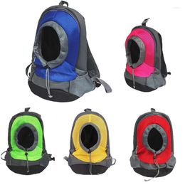 Cat Carriers Carrier Bag Nylon Breathable Mesh Small Dog Portable Travel Backpack Pet Front Outcrop Head Chest Pack