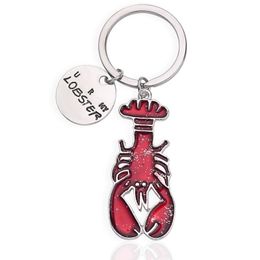 Keychains TV Show Friends You're My Lobster Key Chain Red Enamel Pendant Women Men Car Ring Friend Gift Jewellery