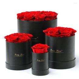 Decorative Flowers 12Pcs/Box Preserved Creative Valentine's Day Gift Soap Flower Portable Hug Bucket Wedding Candy Storage For