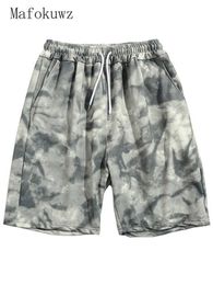 Men's Shorts Mafokuwz Summer Tie-dye Big Pants Shorts Loose Hip-hop Beach Pants Men's Hip Hop Half Trousers Casual Wide-legged Men Shorts G230315
