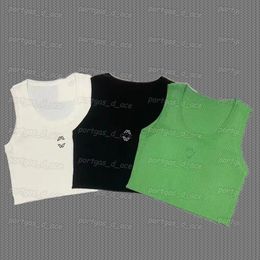 Cropped Womens T Shirts Knit Vest Tank Tops Sleeveless Summer Sexy Street Syle Botooming Tanks