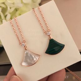 BUIGARI Fan shaped skirt series designer necklace for woman White mussel highest counter quality classic style fashion luxury anniversary gift 016