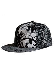 Ball Caps Full close hip hop skull cap whole closure women men's leisure flat brim bill hip hop baseball cap fitted hat 230314