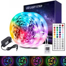 LED Strips LED Strip Light 24v Bluetooth WIFI RGB Tape LED Lights Colour 5050 for Room Decoration Christmas Neon Lights LED 20m 30m 40m 50m P230315