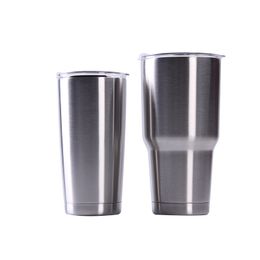 US Warehouse 20oz 30oz Stainless Steel Silver Tumbler Blank Double Wall Regular Travel Mug With Leak Proof Lid DIY Water Bottle B5