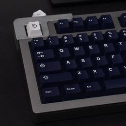 Keyboards Gmk Clone Deep Navy 132 Key Cherry Profile Double Shot English Custom Personality Keycap For Mechanical Keyboard 61/87/104