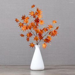 Decorative Flowers Fake Realistic No Withering Fall Decoration DIY Faux Silk Cloth Autumn Single For Thanksgiving Day