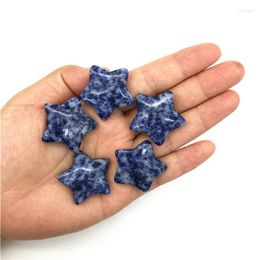 Decorative Figurines Beautiful 1PC Natural Blue Dot Jasper Star Shaped Crystal Gemstone Healing Stones Decor Crafts Quartz Crystals