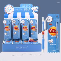 1pcs Ins Convenience Store Potato Chips Gel Pen Small Fresh Cartoon Girl Heart High Value Student Stationery Black Mute Writing