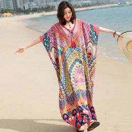 Casual Dresses Beach Skirt 2023 Summer Bohemian Long Straight Oversized Loose Swing Dress Women For WomenCasual