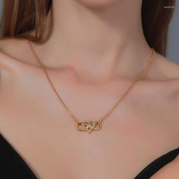 Pendant Necklaces Ladies Necklace Exquisite Zircon Heart Shape Simple Romantic Crystal Clavicle Chain Wedding Jewellery