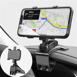Cell Phone Mounts Holders 360 Degree Car Phone Holder Universal Smartphone Stand Car Rack Dashboard Support for Auto Grip Mobile Phone Fixed Bracket P230316