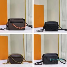 Designer Luxury Soft Trunk Mini Shoulder Bag Black Canvas Brown Orange 2023