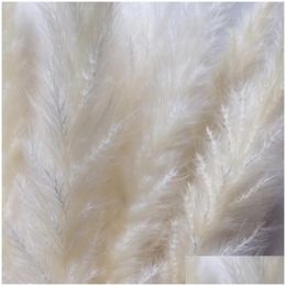 Decorative Flowers Wreaths 15Pcs Brush Natural Dried Small Pampas Grass Phragmites Flower Bunch 3 Colours For Home Decor1 D Dhkzh