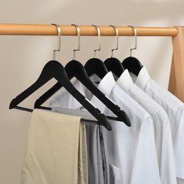 Hangers Racks Name Hanger Custom White Wooden Cloth Hanger Non Slip Shoulder Wood Coats Rack Skirt Garment Organiser Perchas Para La Ropa 230316