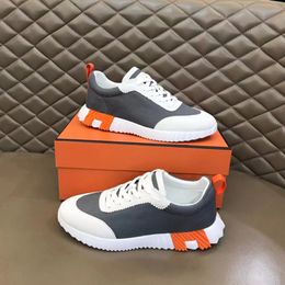 Fashion Brand Men Depart Casual Shoes Classic Soft Bottoms Running Sneakers Italy Refined Calfskin Elasticd Band Low Top Damping Design Casuals Trainers Box EU 38-45