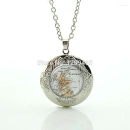 Pendant Necklaces Scotland Map Jewellery Souvenirs Gift Wholesale Charms Locket Vintage For Men And Women N 892