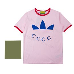 2023 gcci Summer Clover mens t shirts classic letter printing men t-shirt graphic tees short sleeve womens printed hip hop women Asian size