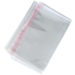 Storage Bags 300PCS OPP Packaging Bag Self-Adhesive Transparent Plastic With Ventilation Holes At The Bottom