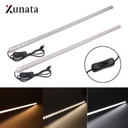 LED Strips DC5V USB Powered LED Bar Light with Switch LED Strip Light 5630 LED Rigid Strip 7/15/24/28/36 LEDs Kitchen Cabinet Night Lamp P230315