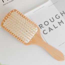 Party Favor Natural Wood Hair Brush Paddle Hairbrush For Women Men Anti Static Wooden Comb Scalp Massage 20pcs Wholesale