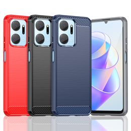 Carbon Fibre Soft Cases for Huawei Honour X7A X8A X9A Magic5 Lite 80 Pro X40 Nova 10 SE X8 Play 30 X7 P50 Case Shockproof Cover