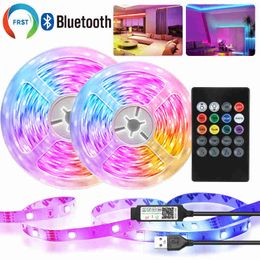 LED Strips 30M 5M Led Strip Lights RGB Infrared Bluetooth Control Luces Luminous Decoration For Living Room 5050 Ribbon Lighting Fita Lamp P230315