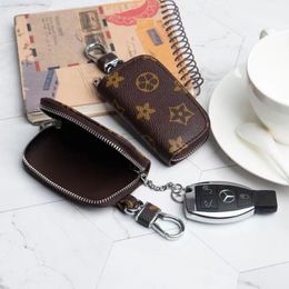 2023 TOP Designer men Universal Car Key bags Case unisex Male Genuine Leather Keys Holder Women Zipper Smart Keychain Cases Cars Keys Pouch Bag Wallets