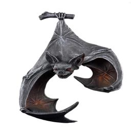 Candle Holders Bat Wall Tealight Holder Gothic Sconce Mediaeval Resin Sculpture Decorative Accessory For