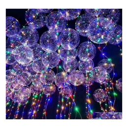 Led Strings Bobo Ball Wave Line String Balloon Light With Battery For Christmas Halloween Wedding Party Home Decoration Circar Drop Dhla5