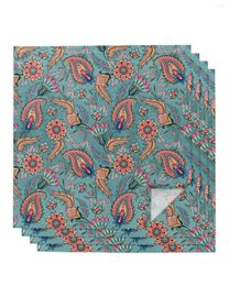 Table Napkin Paisley Retro Ethnic Flower 4/6/8pcs Kitchen 50x50cm Napkins Serving Dishes Home Textile Products