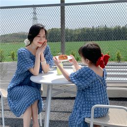 Family Matching Outfits Mommy Daughter Matching Dresses Mom And Baby Girl Summer Dress Korean Children Clothing Fashion Mother And Daughter Equal Dress 230316