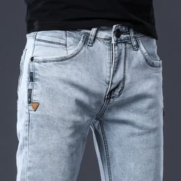 Men's Jeans ICPANS Skinny Denim Jeans Men Slim Fit Stretch Mens Jeans Pant Grey Blue 230316