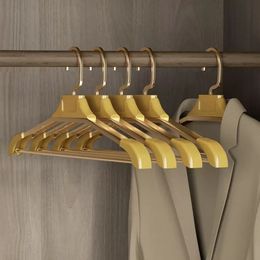 Hangers Racks 5pcs Widen Coat Hangers Antu-slip Aluminium Alloy Clothes Drying Rack Luxury Gold el Home Clothes Organiser Storager Racks 230316