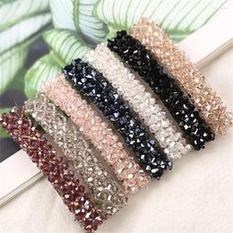 Hair Clips Fashion Sweet Crystal Spring Pins Handmade Beads Barrettes For Women Girl Headwear Styling Tools Accessories