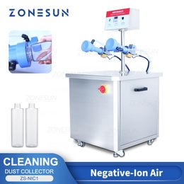 ZONESUN Negative Ion Dust Collector Plastic Glass Bottles Anions Cleaning Machine Air Washer Purify Packaging Production ZS-NIC1