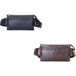 Waist Bags Cow Leather Bag For Men Travel Pack Vintage Small Fanny Male Belt Pouch Casual Chest