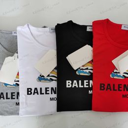 Men's T-Shirts Italy 22ss Mens Womens Designers t shirt cotton Denim jacquard pocket short sleeve Man Crew Neck Streetwear letter white black top tees T230316