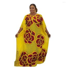 Ethnic Clothing African National Style Women's Cotton Cloth Embroidery Sexy Hollow Print Drill Temperament Commuter Dress Middle East